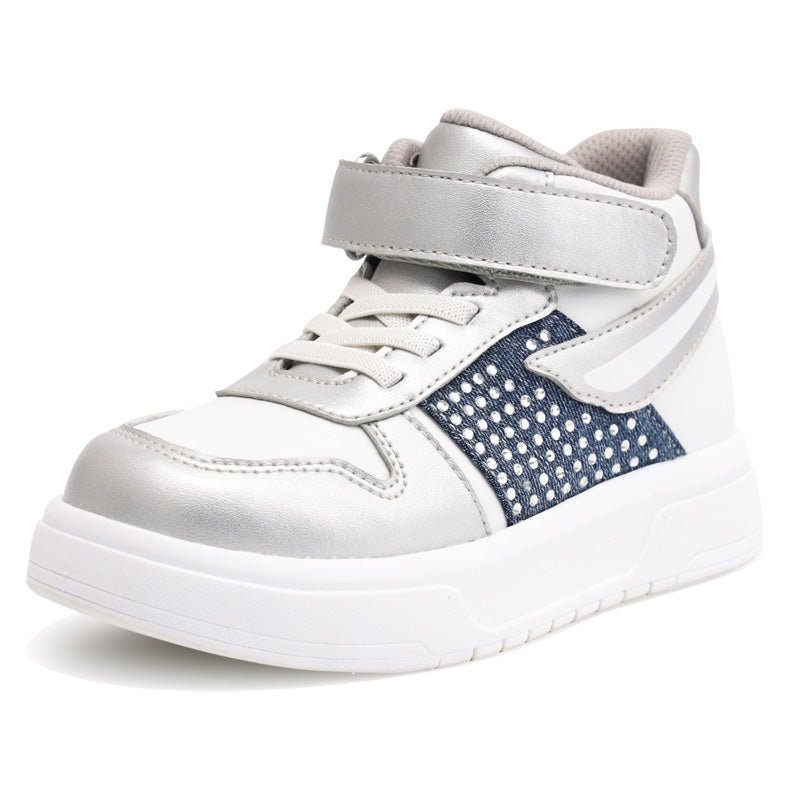 Boys Girl's Sneakers Princepard Kids Orthopedic Shoes Autumn Silvery High and Hard Back Corrective Casual Shoes Arch Support - Princepard