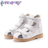 Princepard Summer Kids Orthopedic Sandals Boys Girls Genuine Leather Footwear Toddler Walking Correcting Shoes with Arch Support - Princepard