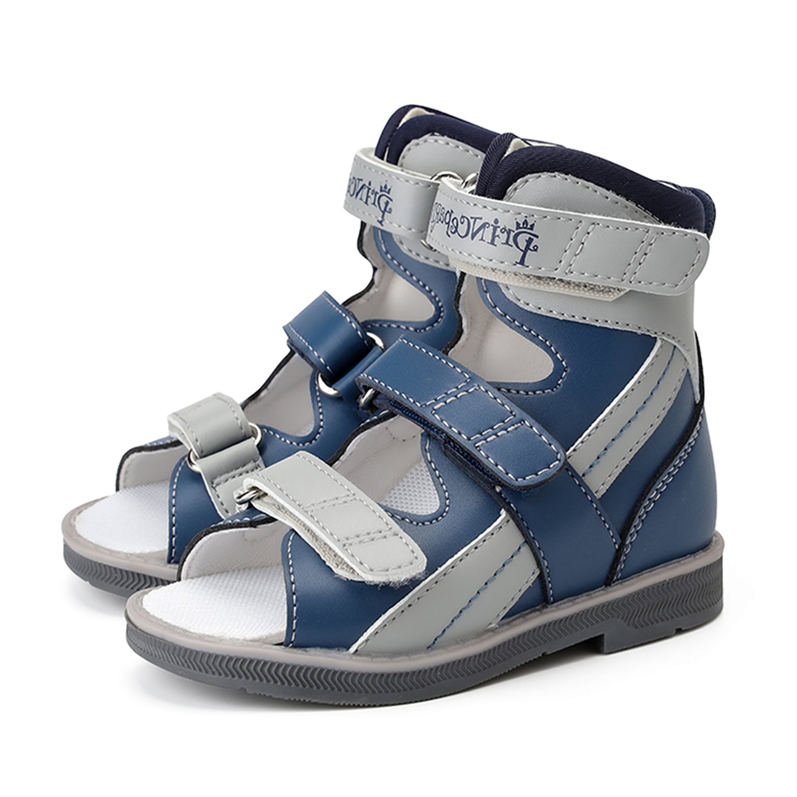 Orthopedic Sandal for Boys Kids High-Top Ankle Brace Support,Splicing Buckle Strap Summer Children Shoes with Corrective Insole