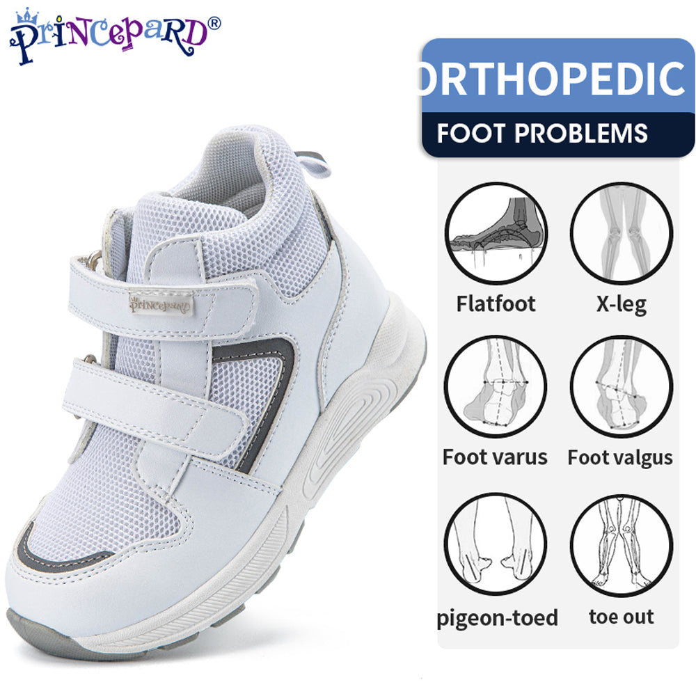 Princepard Children's Orthopedic Sneakers Kids Casual Shoes for Girl Boy New Autumn High Back Footwear with Ankle Support