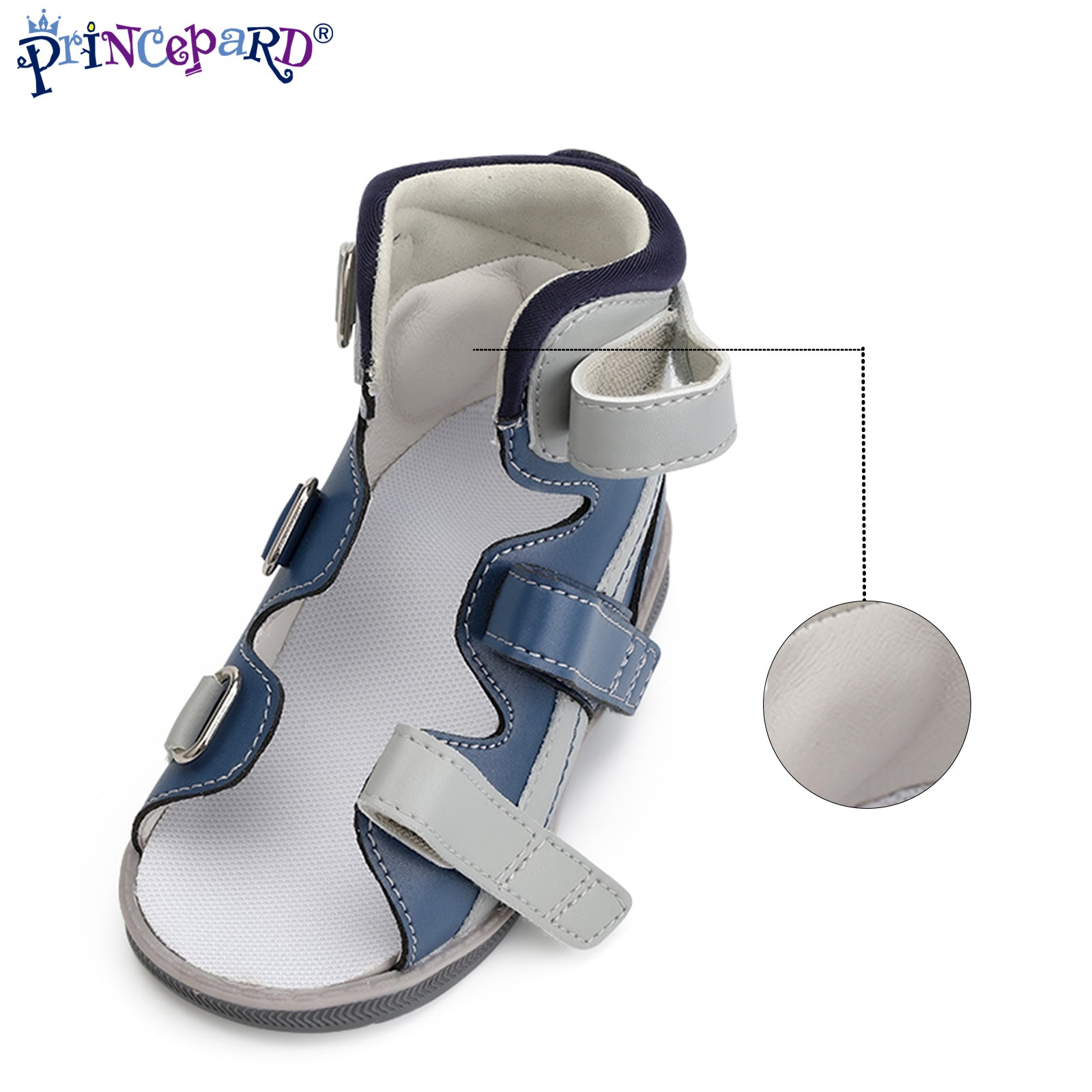 Orthopedic Sandal for Boys Kids High-Top Ankle Brace Support,Splicing Buckle Strap Summer Children Shoes with Corrective Insole