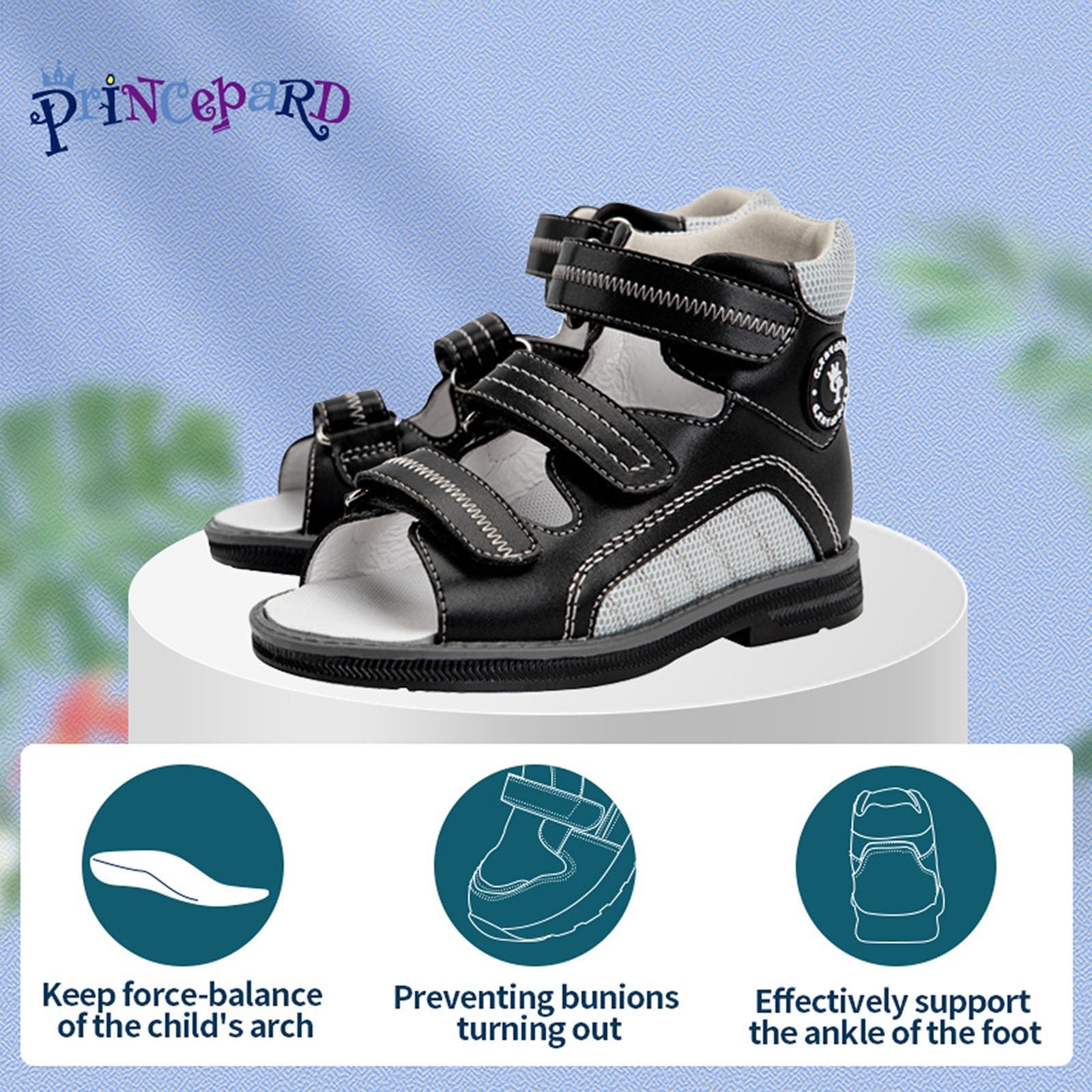 Kids Orthopedic Sandals,Princepard Toddlers Corrective Shoes for Boys and Girls Correct Feet Issues Toe Walking Flat Foot - Princepard