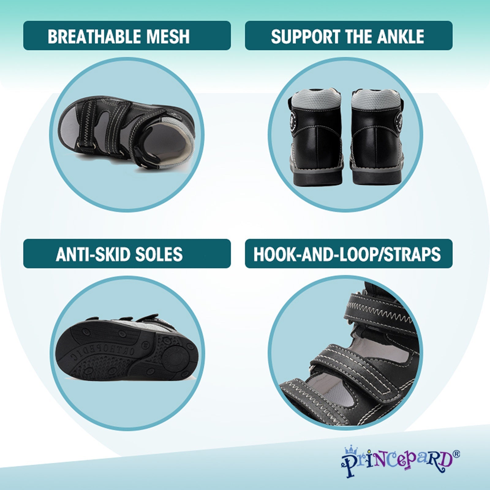 Kids Orthopedic Sandals,Princepard Toddlers Corrective Shoes for Boys and Girls Correct Feet Issues Toe Walking Flat Foot - Princepard