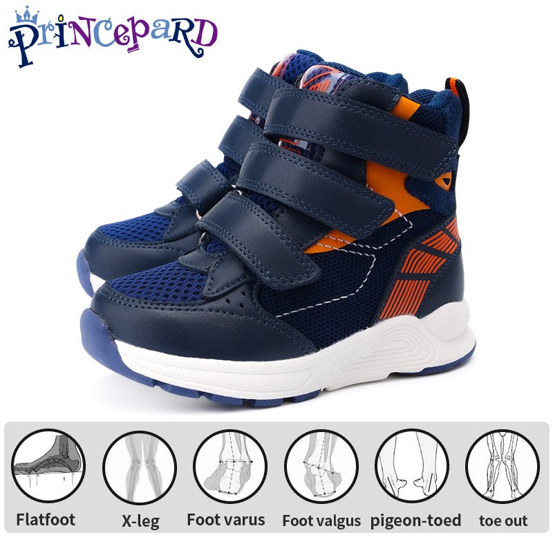 Orthopedic Shoes for Kids and Toddlers, Corrective Sneakers with Ankle Arch Support Treat and Prevent Flat Feet and Valgus/Varus - Princepard