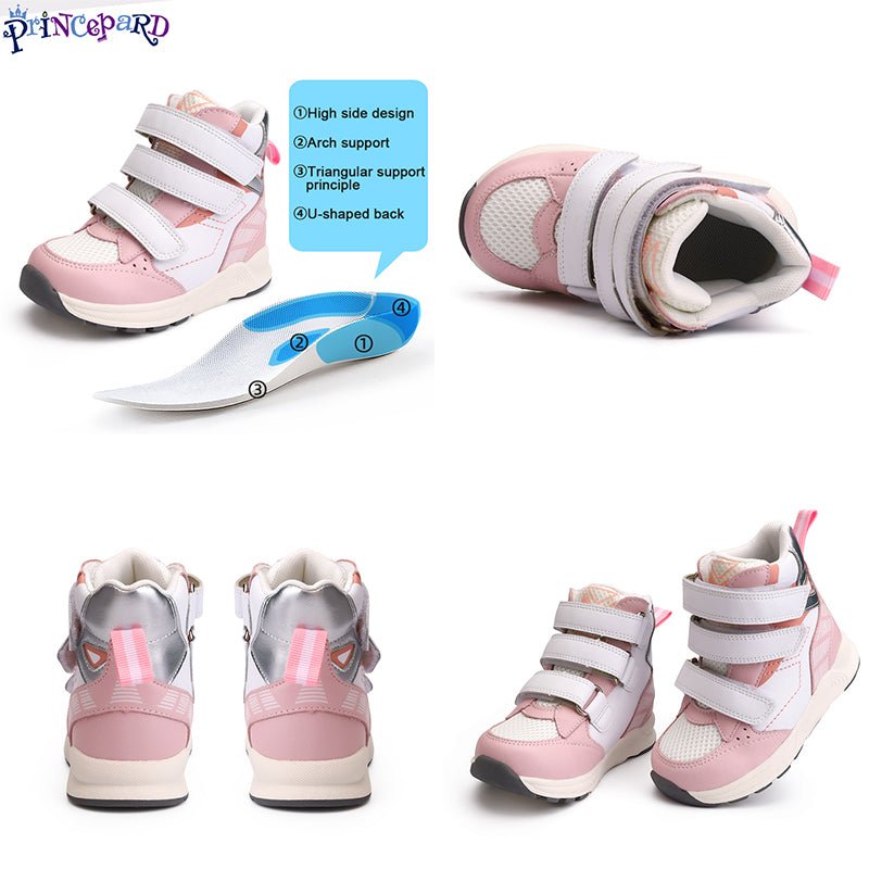 Orthopedic Shoes for Kids and Toddlers, Corrective Sneakers with Ankle Arch Support Treat and Prevent Flat Feet and Valgus/Varus - Princepard