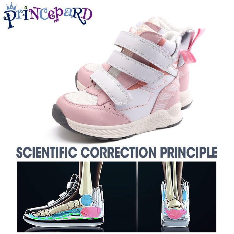 Orthopedic Shoes for Kids and Toddlers, Corrective Sneakers with Ankle Arch Support Treat and Prevent Flat Feet and Valgus/Varus - Princepard